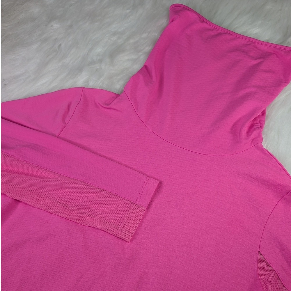 IBKUL Sun Shirt Womens Small Pink Cowl Neck Long Sleeve Mesh UPF 50+ Top